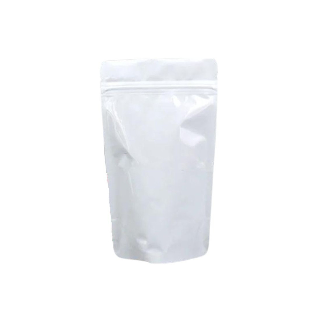 Doypack White Glossy 100gr - Medium Size - Supplieroftea.com - Packaging