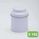Bulk Tea Tins - white metal tin - Pack of 192 - 30g Tins