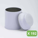 Bulk Tea Tins - white metal tin - Pack of 192 - 30g Tins