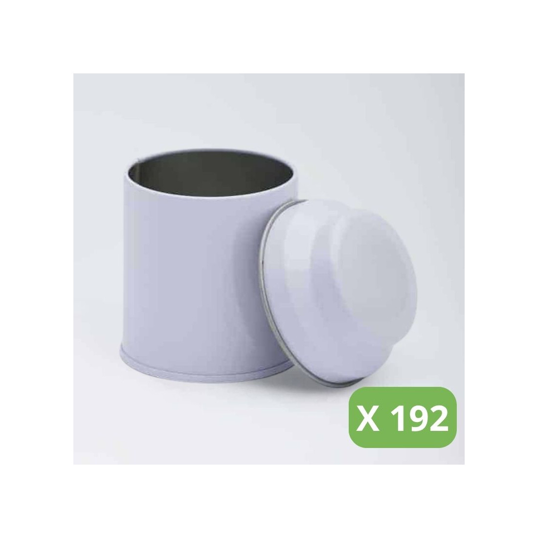 Bulk Tea Tins - white metal tin - Pack of 192 - 30g Tins