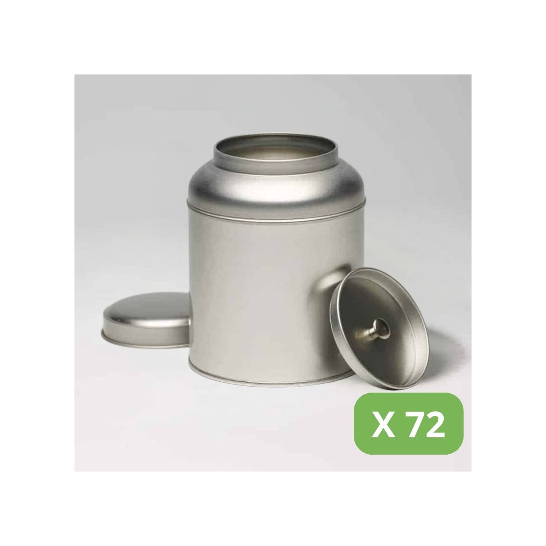 Metal Tea Tins - Grey Victorian Tins (150g)