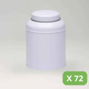 Metal Tea Tin - 72 White Victorian Tins (150g)