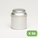 Bulk Tea Tins - grey metal tin - Pack of 96 50g Tins