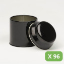 Bulk Tea Tins - black metal tin - Pack of 96 50g Tins