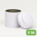 Bulk Tea Tins - white metal tin - Pack of 96 50g Tins
