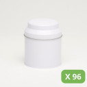 Bulk Tea Tins - white metal tin - Pack of 96 50g Tins