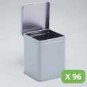 Bulk Tea Tin 100g - Loose tea tin - White square tin