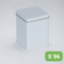 Bulk Tea Tin 100g - Loose tea tin - White square tin