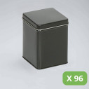 Bulk Tea Tin 100g - Loose tea tin - Black square tin