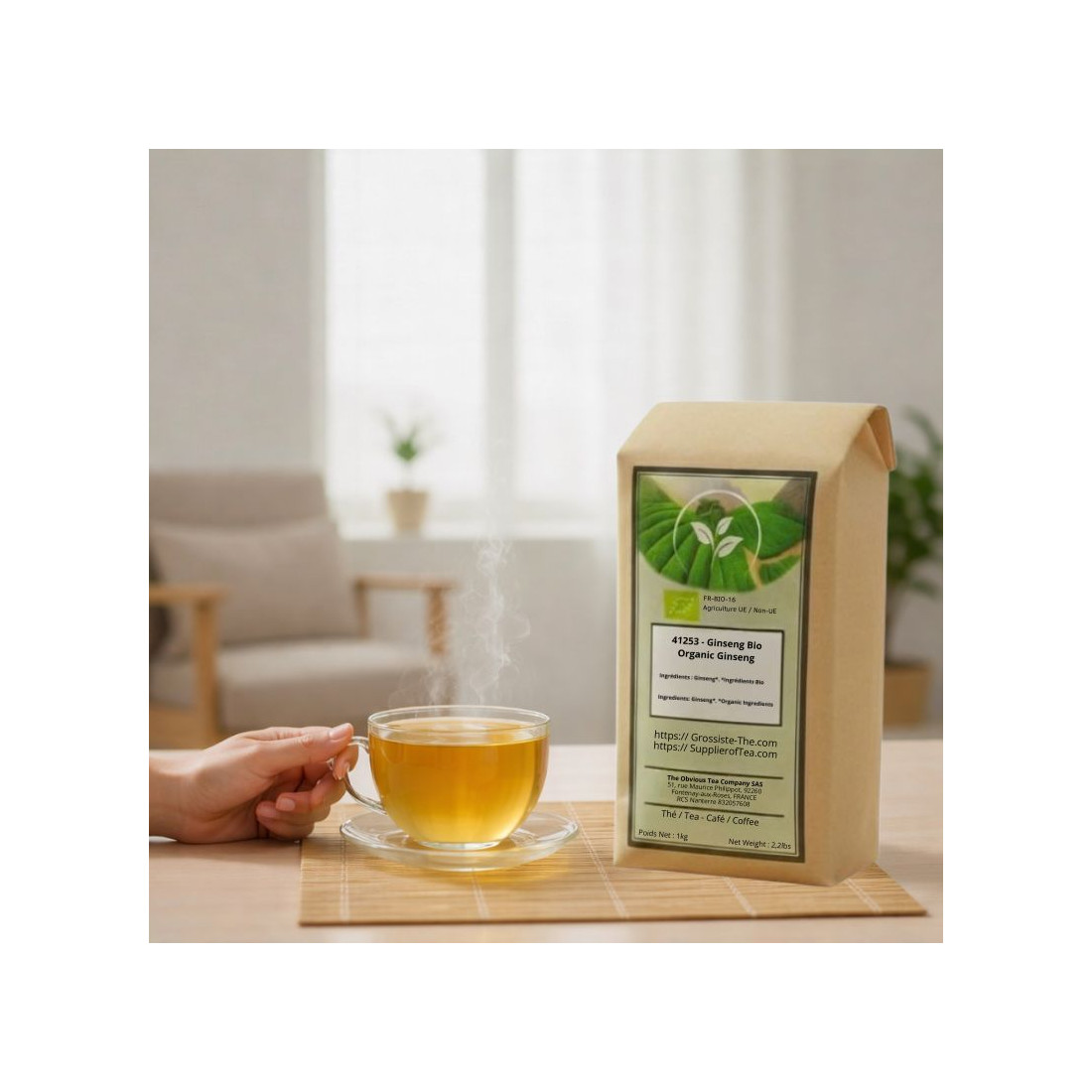 Organic Ginseng - Herbs and Plants  - Root cut - Supplier of Tea