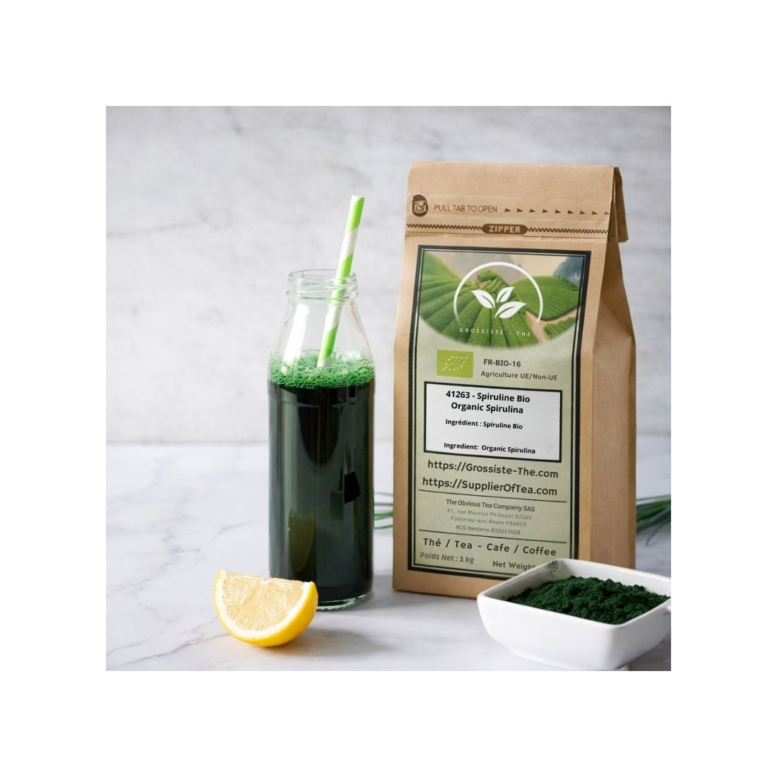 Organic Spirulina Powder - Organic plant by the kilo - Supplier