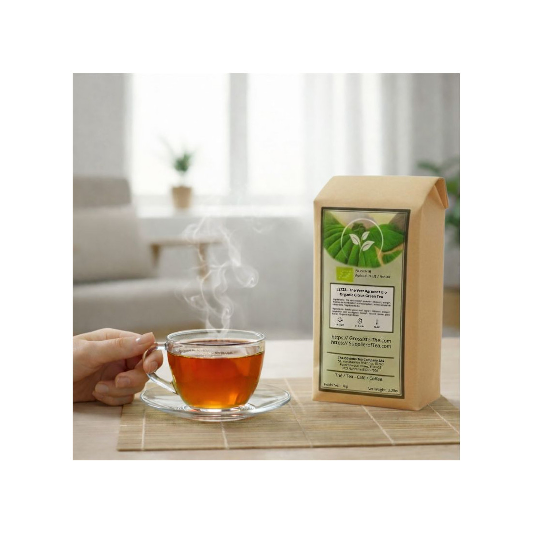 Wholesaler Organic Tea - Citrus Green Tea 1kg - Obvious Tea